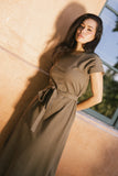 Saxton Maxi Dress in Olive FINAL SALE
