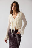 Joy Ruffle Top in Ivory FINAL SALE