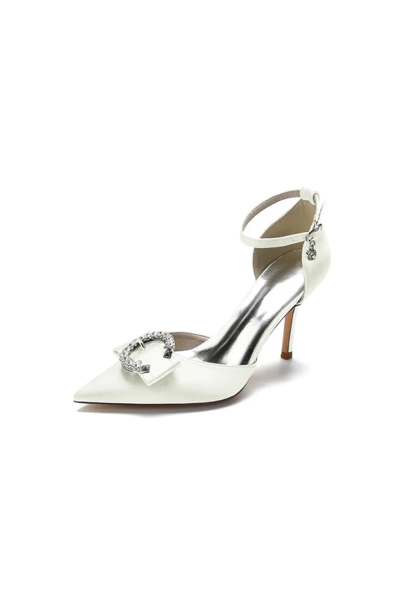 Buckle Strap Pointed Toe High Heels