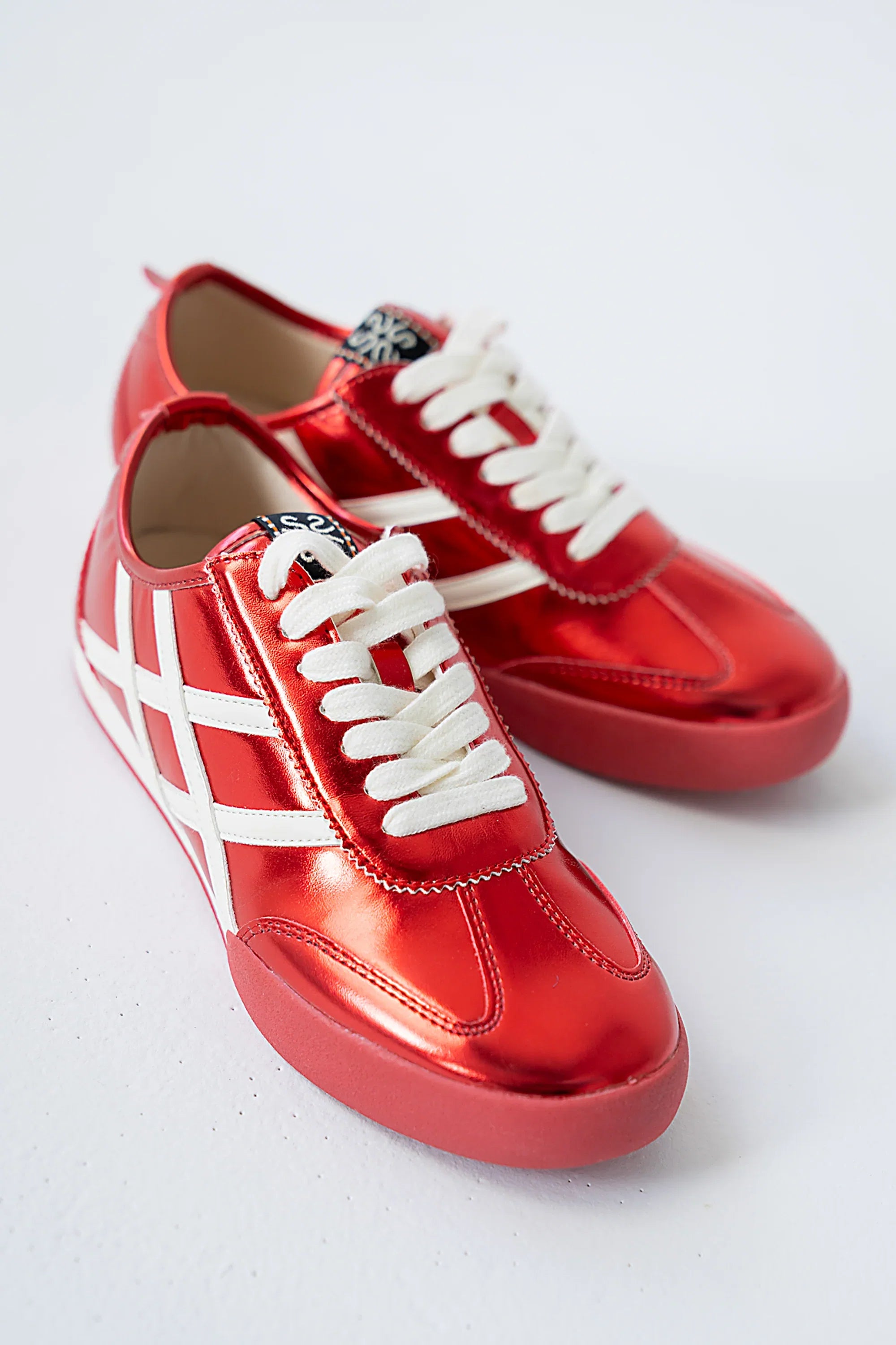 Polly Sneakers in Metallic Red FINAL SALE