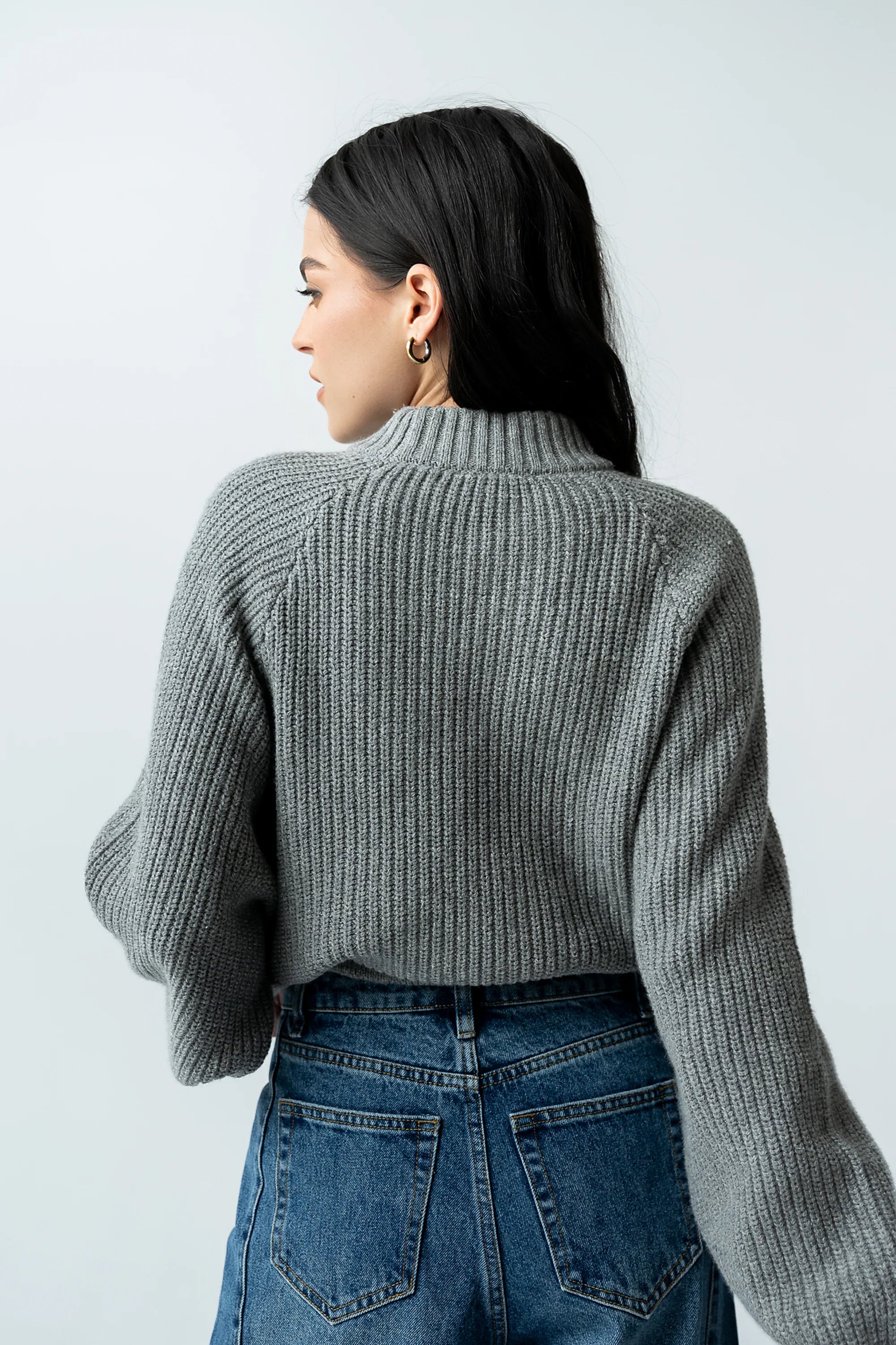 Shayla Knit Sweater in Grey FINAL SALE