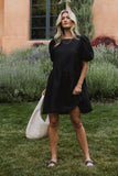 Maison Textured Mini Dress in Black FINAL SALE