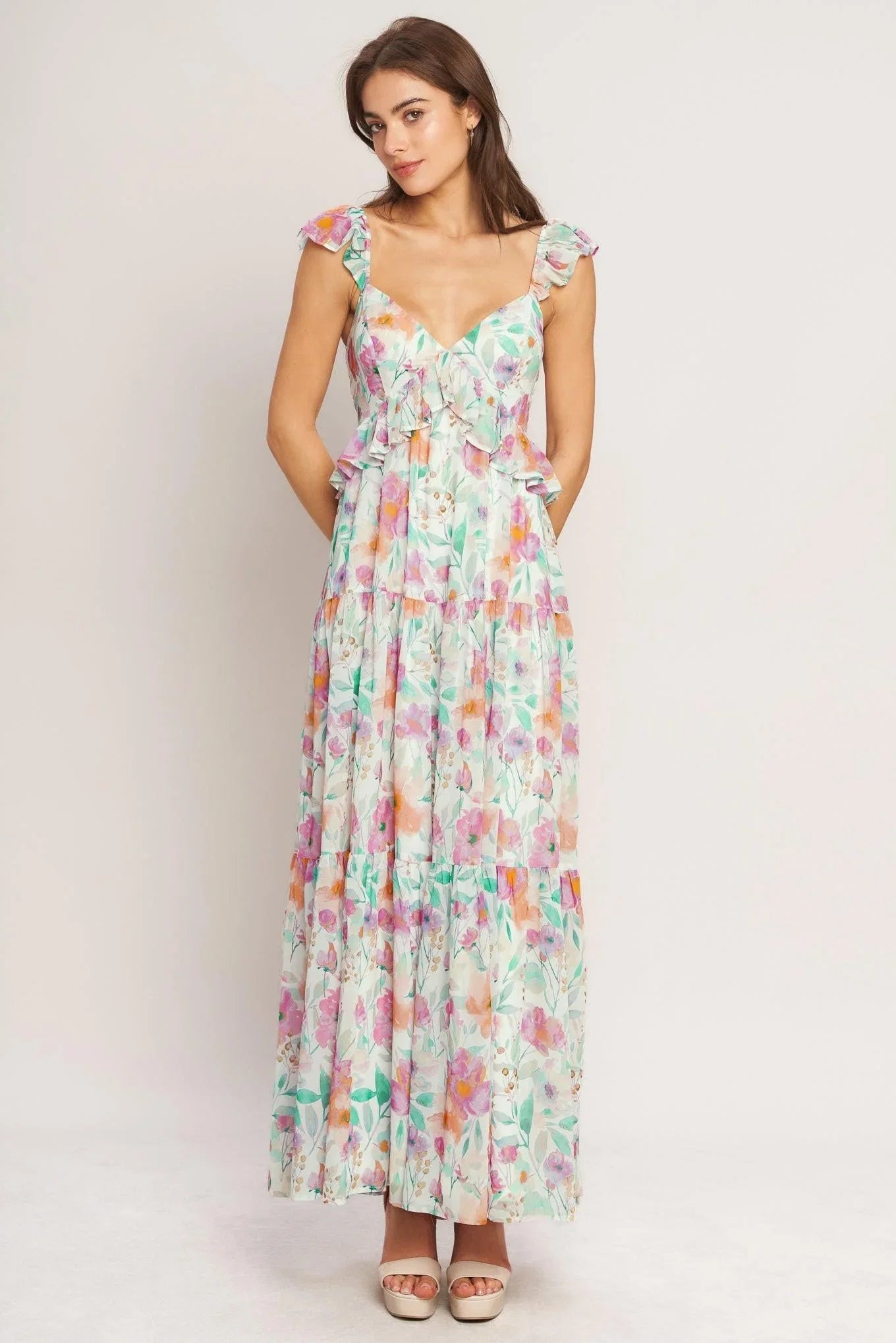 HEAVENLY BLOSSOM MAXI DRESS