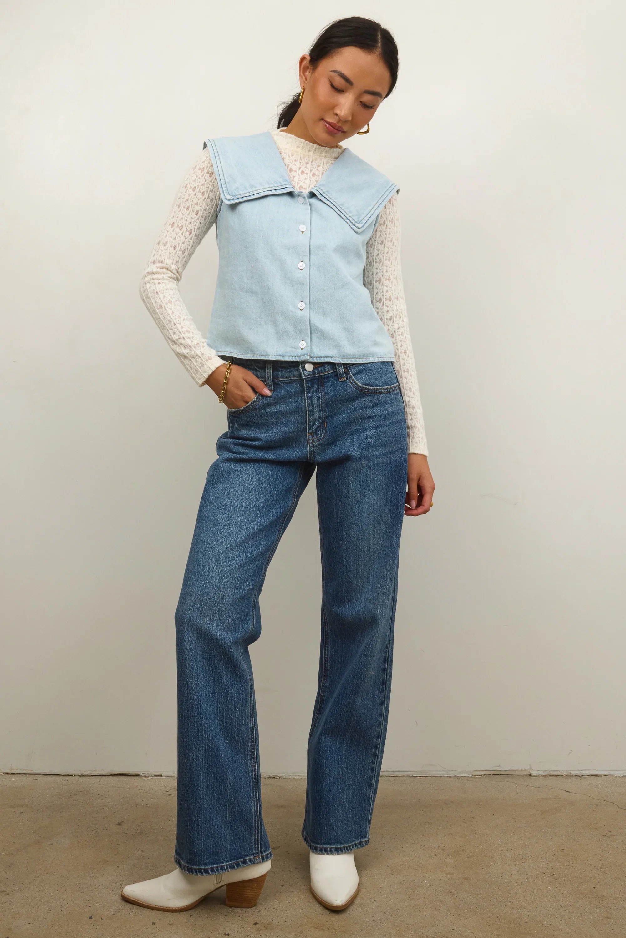 Shayla Denim Blouse