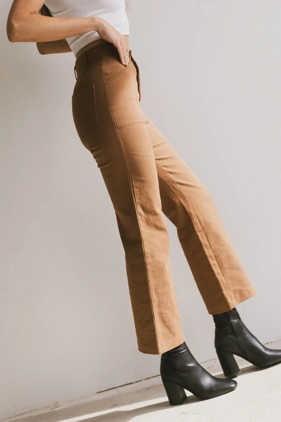 Sable Straight Leg Pants in Camel FINAL SALE