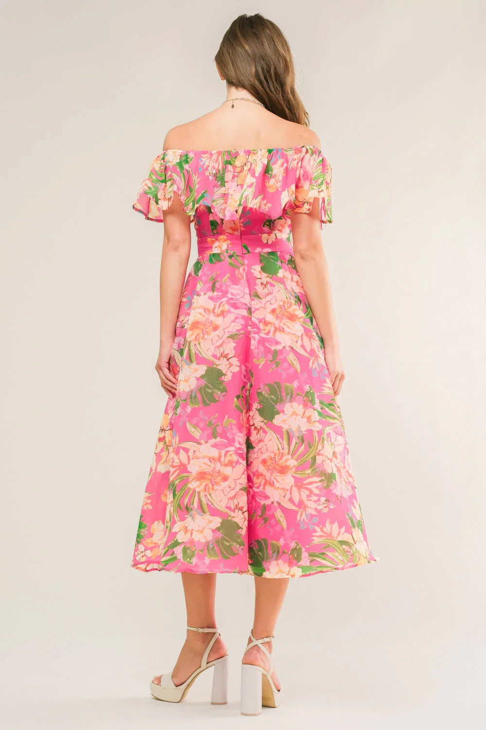 HAPPIEST HERE PINK MIDI DRESS