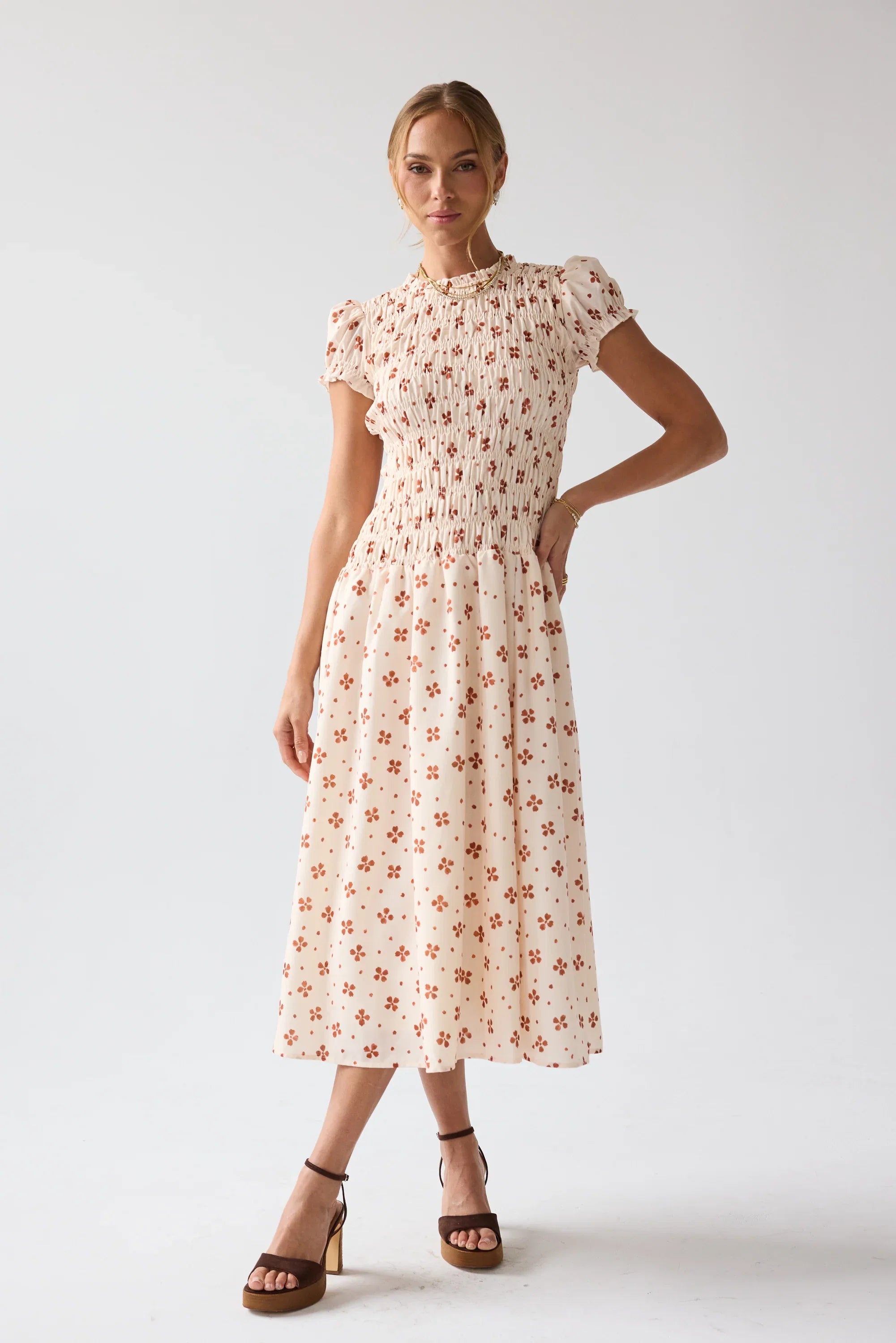 Opal Maxi Dress in Beige