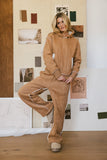 Mattie Faux Shearling Hoodie in Camel FINAL SALE