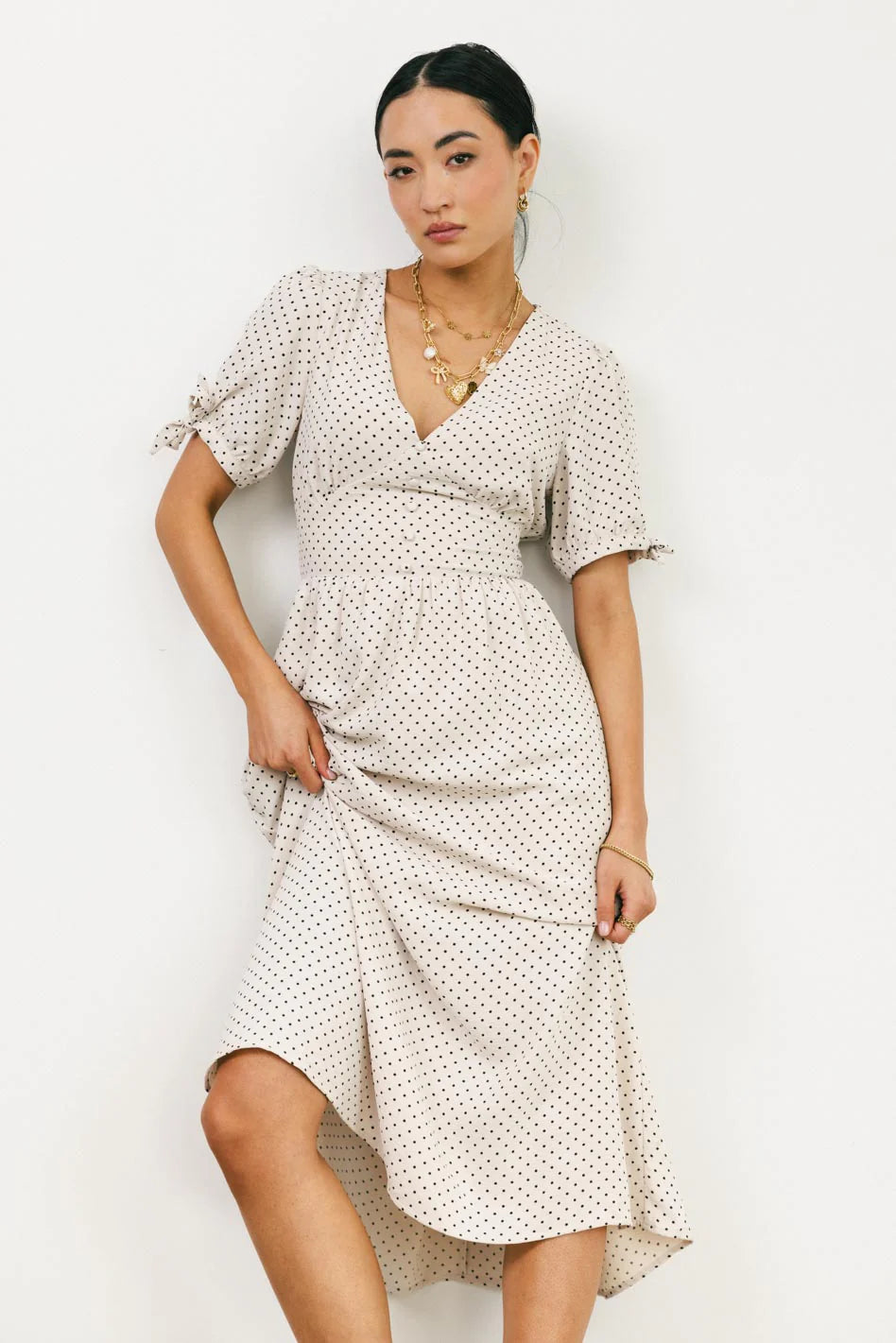 Janae Polka Dot Midi Dress FINAL SALE
