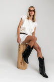 Cambree Pleated Blouse in White