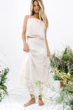 Cali Mixed Media Maxi Skirt