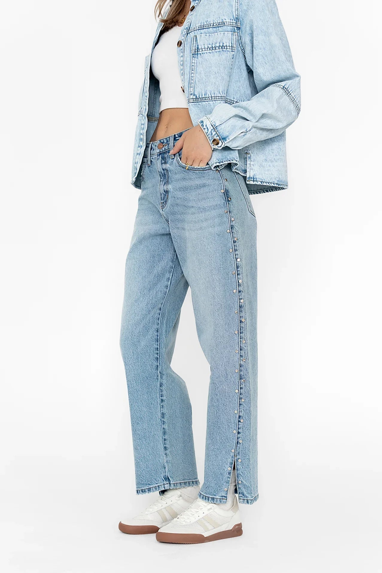 Cleo Studded Wide Leg Jeans FINAL SALE