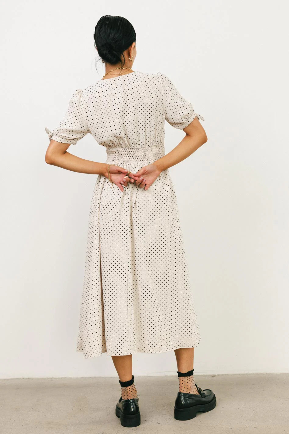 Janae Polka Dot Midi Dress FINAL SALE