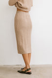 Renley Cable Knit Midi Skirt FINAL SALE