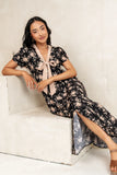 Vera Floral Maxi Dress in Black FINAL SALE