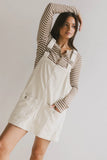 Reid Corduroy Overall Dress in Ivory FINAL SALE