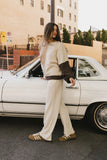Abara Colorblock Sweater in Oatmeal FINAL SALE