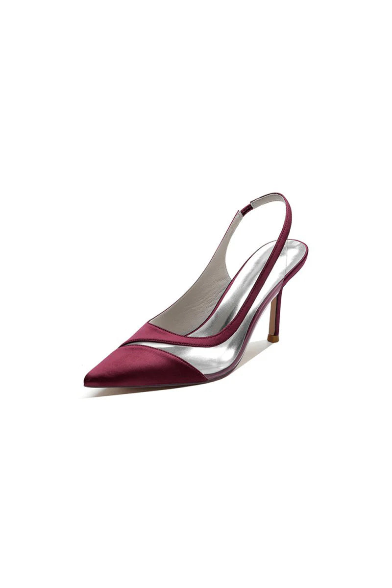 Party Pointed Toe Slingback Strap High Heels