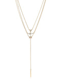 Layered Opal Lariat Necklace Set of 3