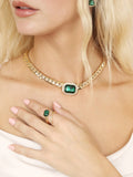 Deco Crystal Wrap Ring