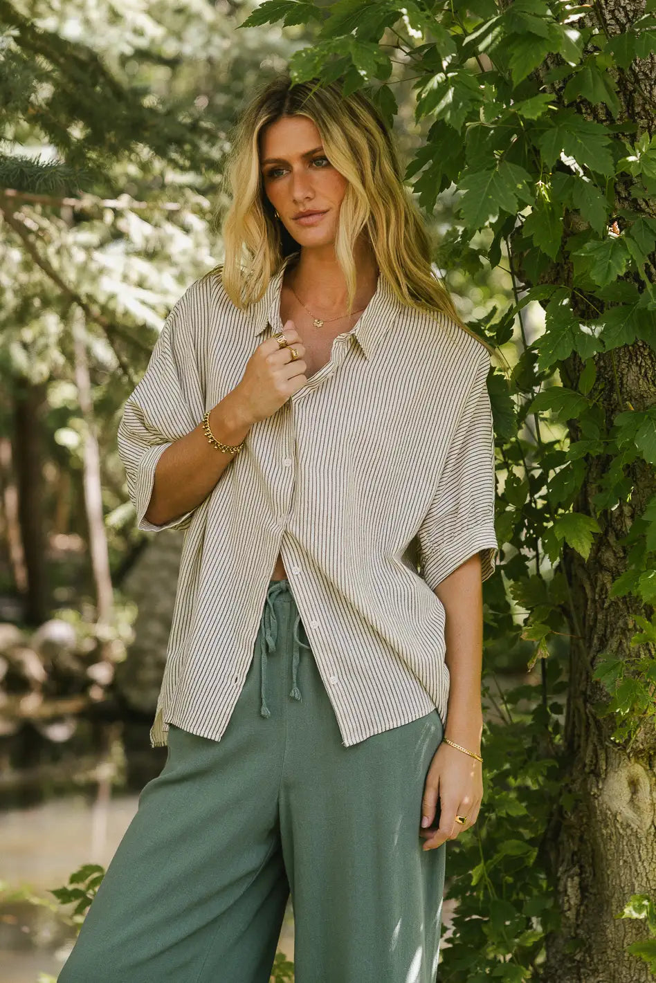 Malia Striped Button Up FINAL SALE