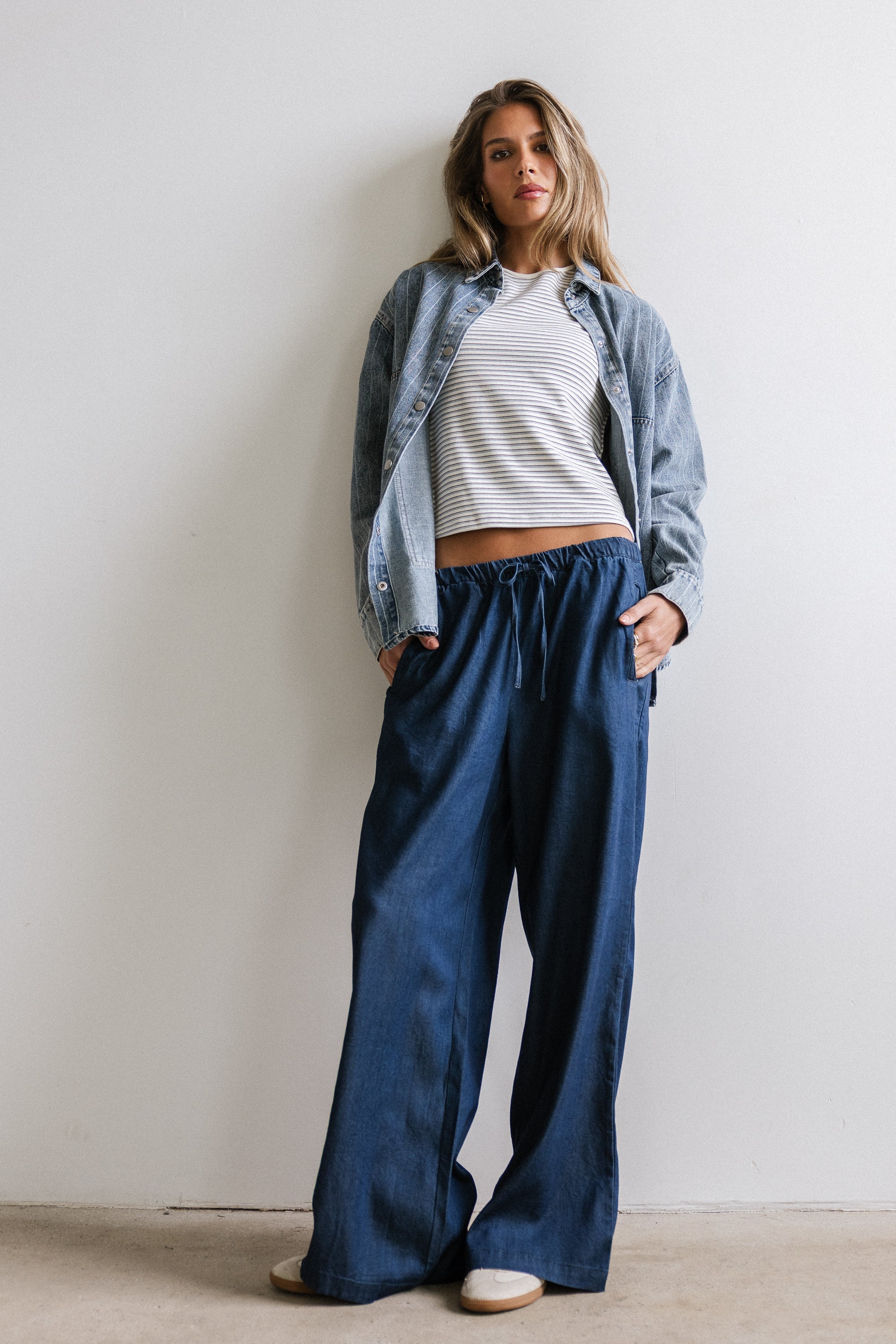 Kandy Striped Denim Shacket