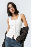 Apollo Knit Tank Top in White