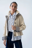 Colette Oversized Trench Jacket in Khaki
