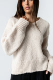 Junie Fuzzy Sweater in Cream