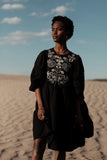 Serendipity Embroidered Midi Dress in Black FINAL SALE
