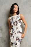 Eden Floral Top in Cream