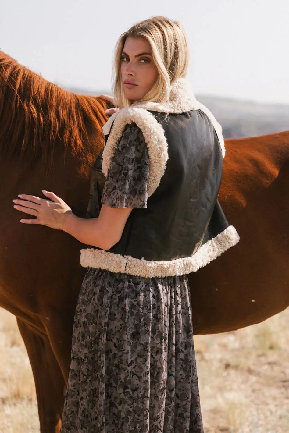 Kezia Faux Leather Vest FINAL SALE