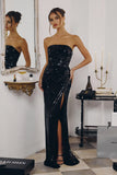 Shauna Gown Strapless Sequin Dress
