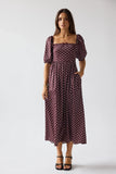 Jersey Polka Dot Midi Dress FINAL SALE