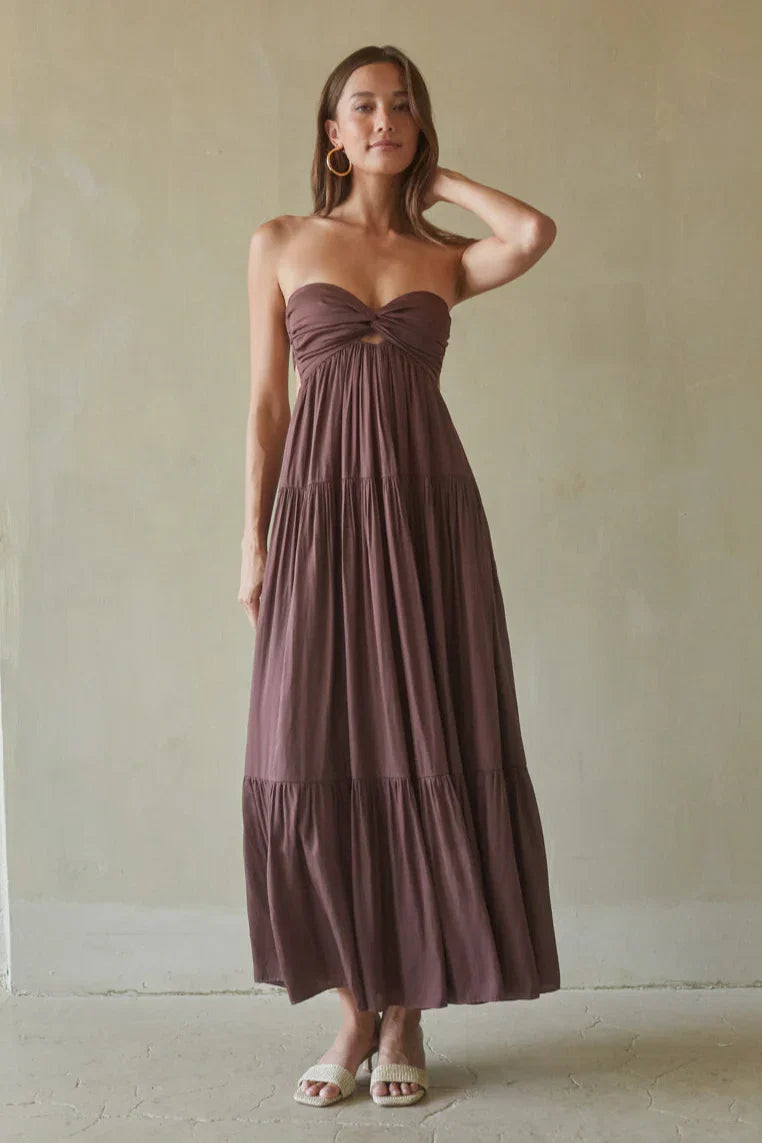Lilith Twist Front Maxi Dress
