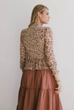 Vera Smocked Floral Blouse FINAL SALE