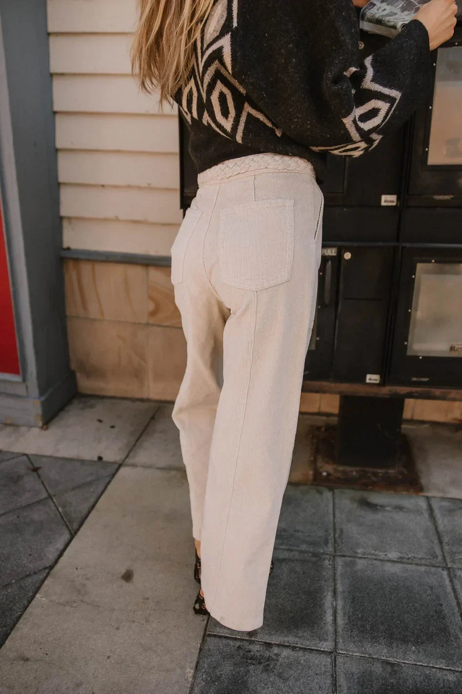 Ariella Corduroy Pants in Ivory FINAL SALE