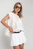 Cambree Pleated Blouse in White