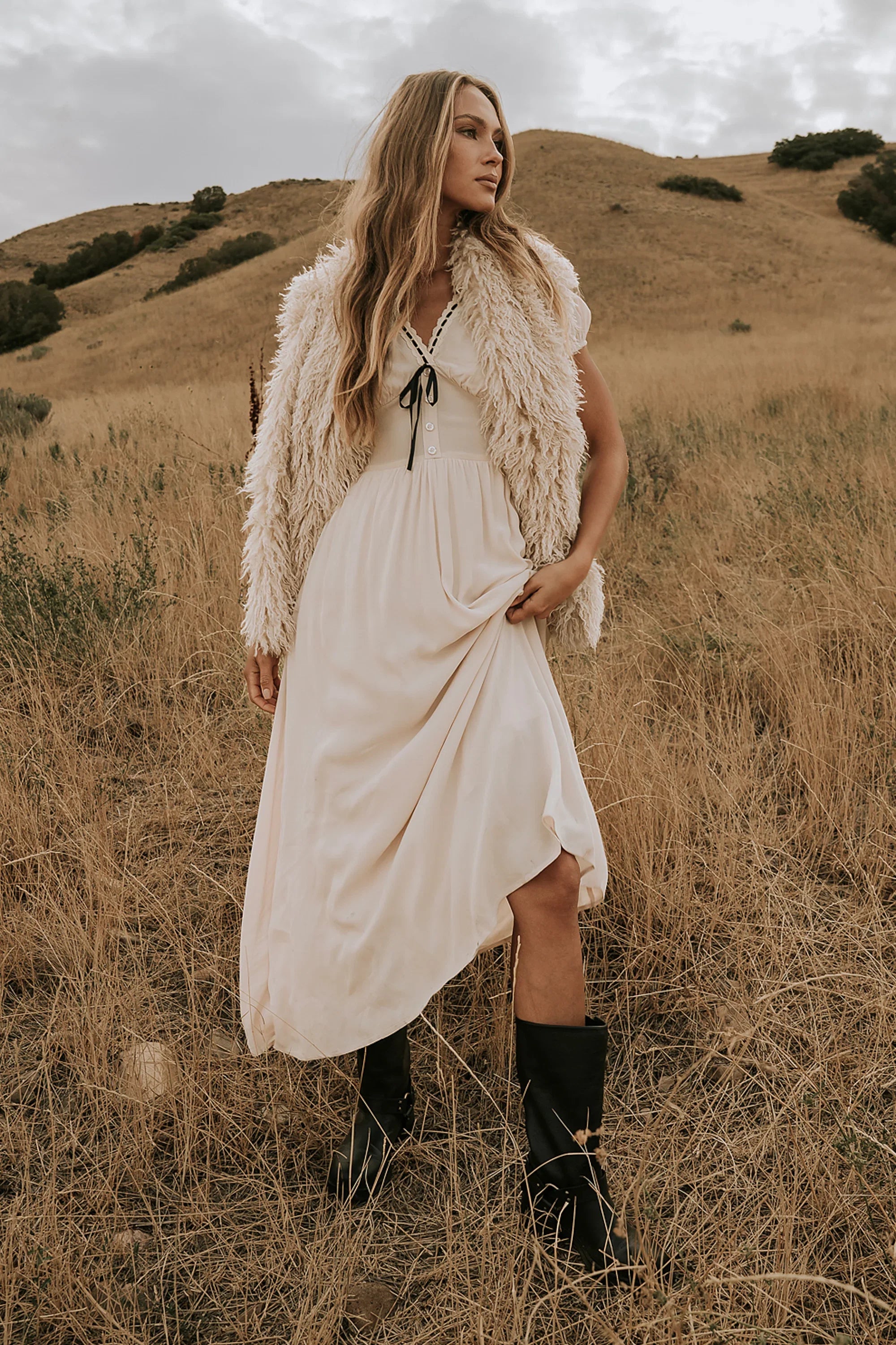 Kaydence Maxi Dress in Cream FINAL SALE