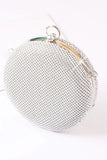 Silver Exquisite Round Party Handbag