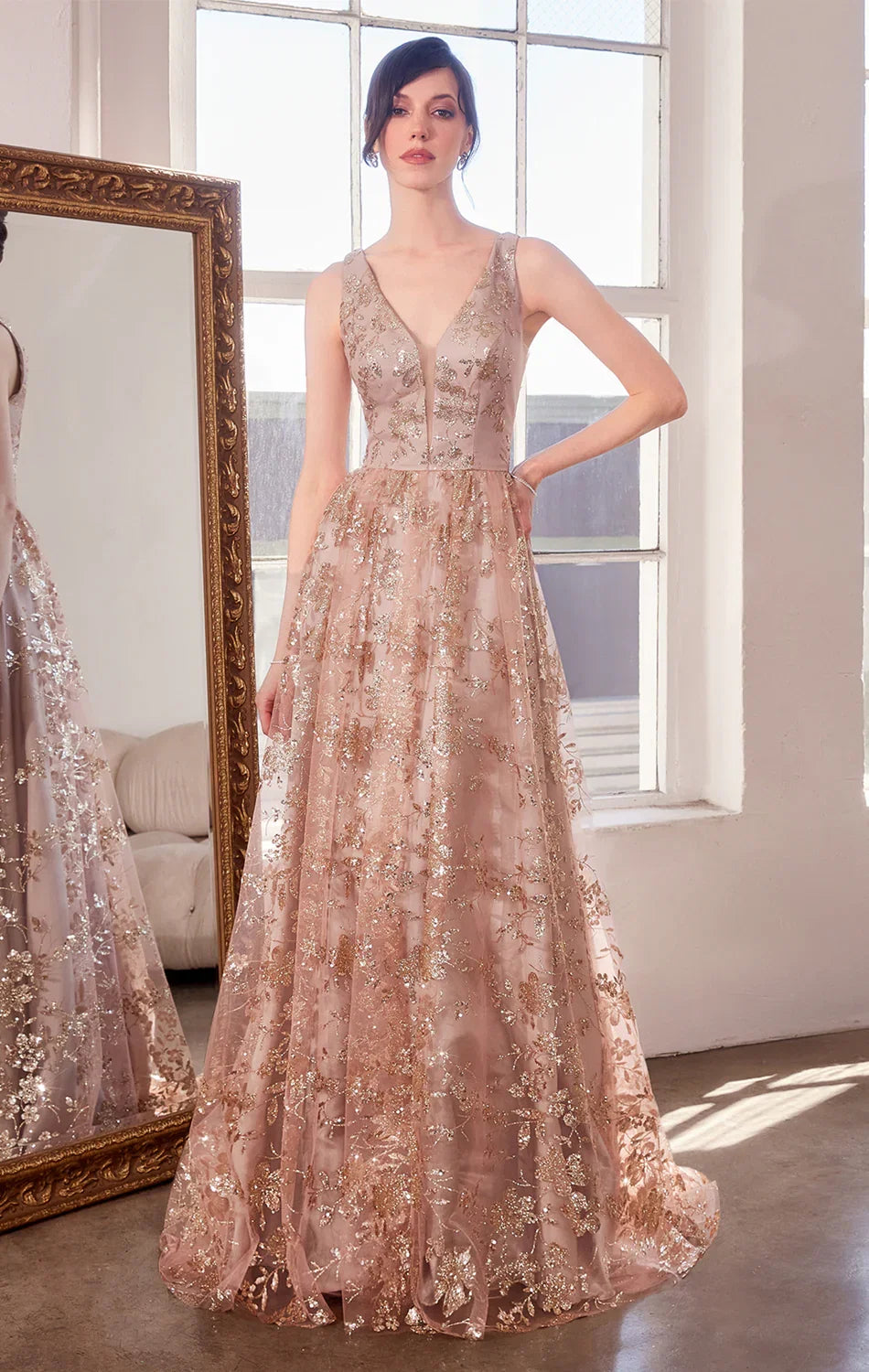 ARIELLE GLITTER TULLE GOWN