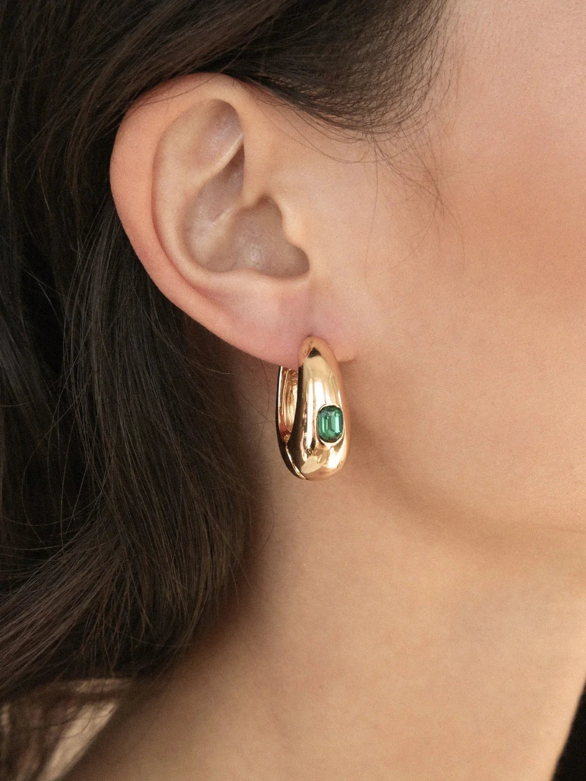 Deco Crystal Hoops