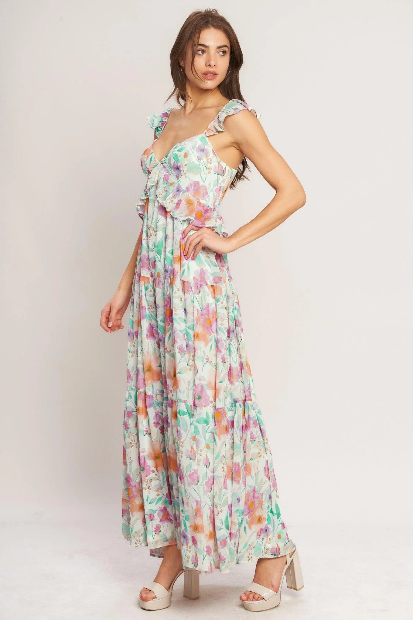HEAVENLY BLOSSOM MAXI DRESS