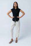 Remi Pleated Button Up in Black