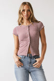 Trisha Striped Top in Red