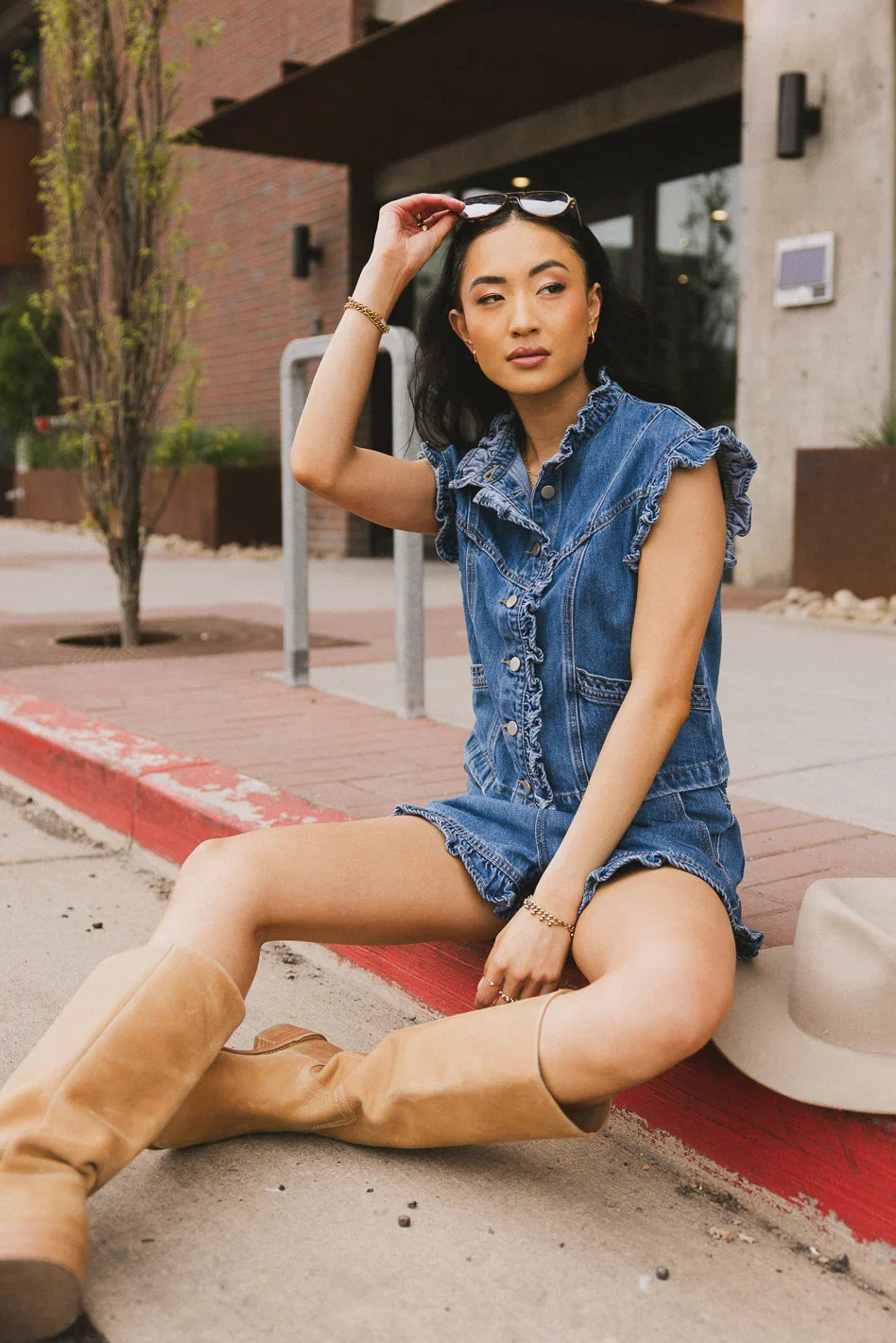Sasha Ruffled Button Up FINAL SALE