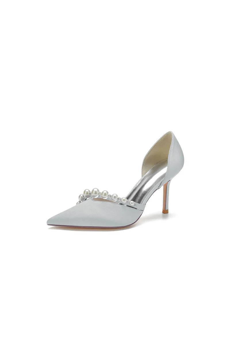 Cocktail Pointed Toe Pearl Heels