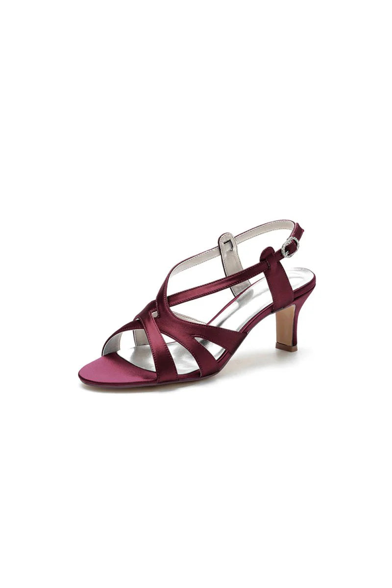 Royal Blue Cross Strap Pump with Elegant Silver Buckle