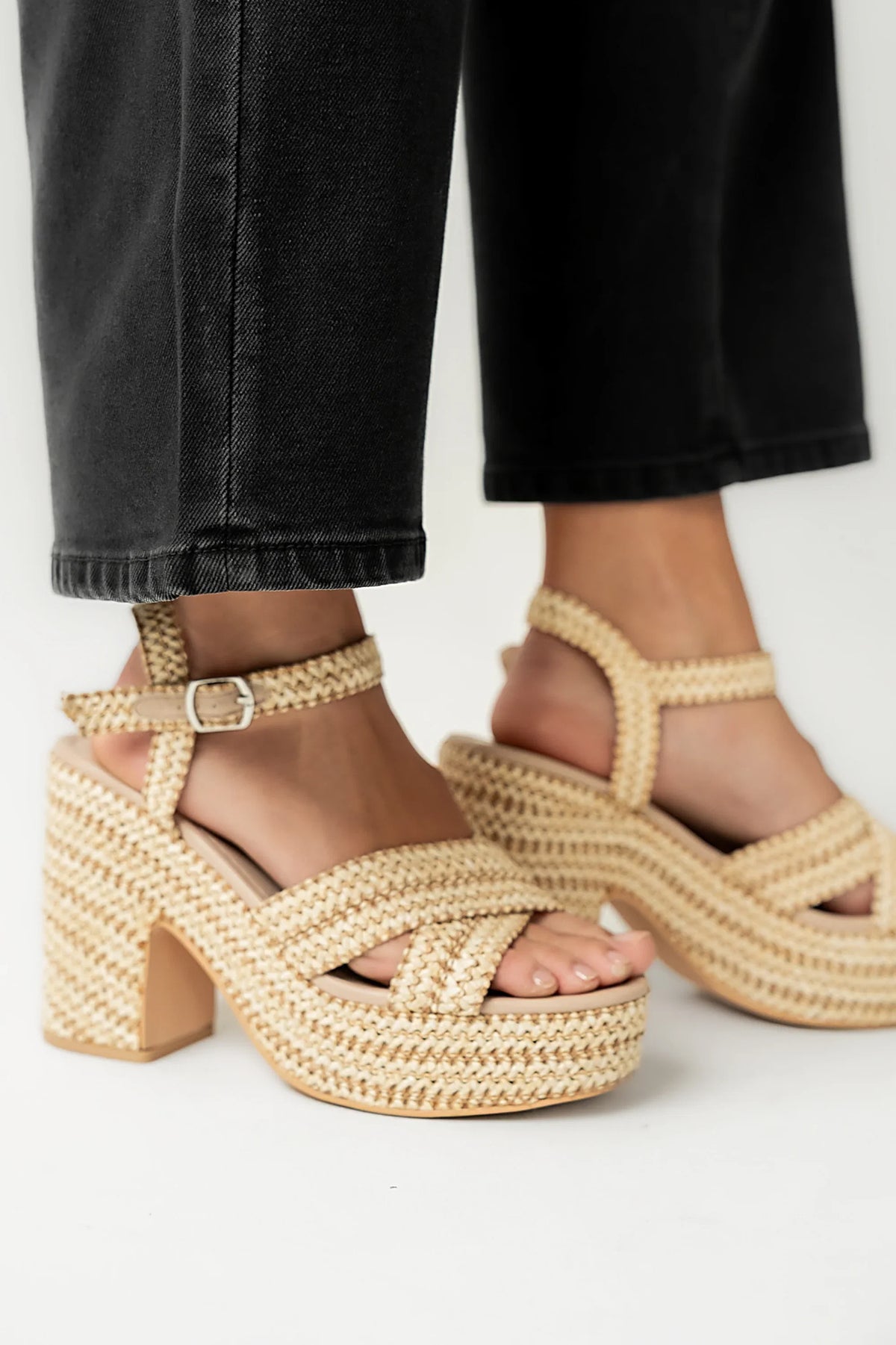 Taylor Raffia Heel