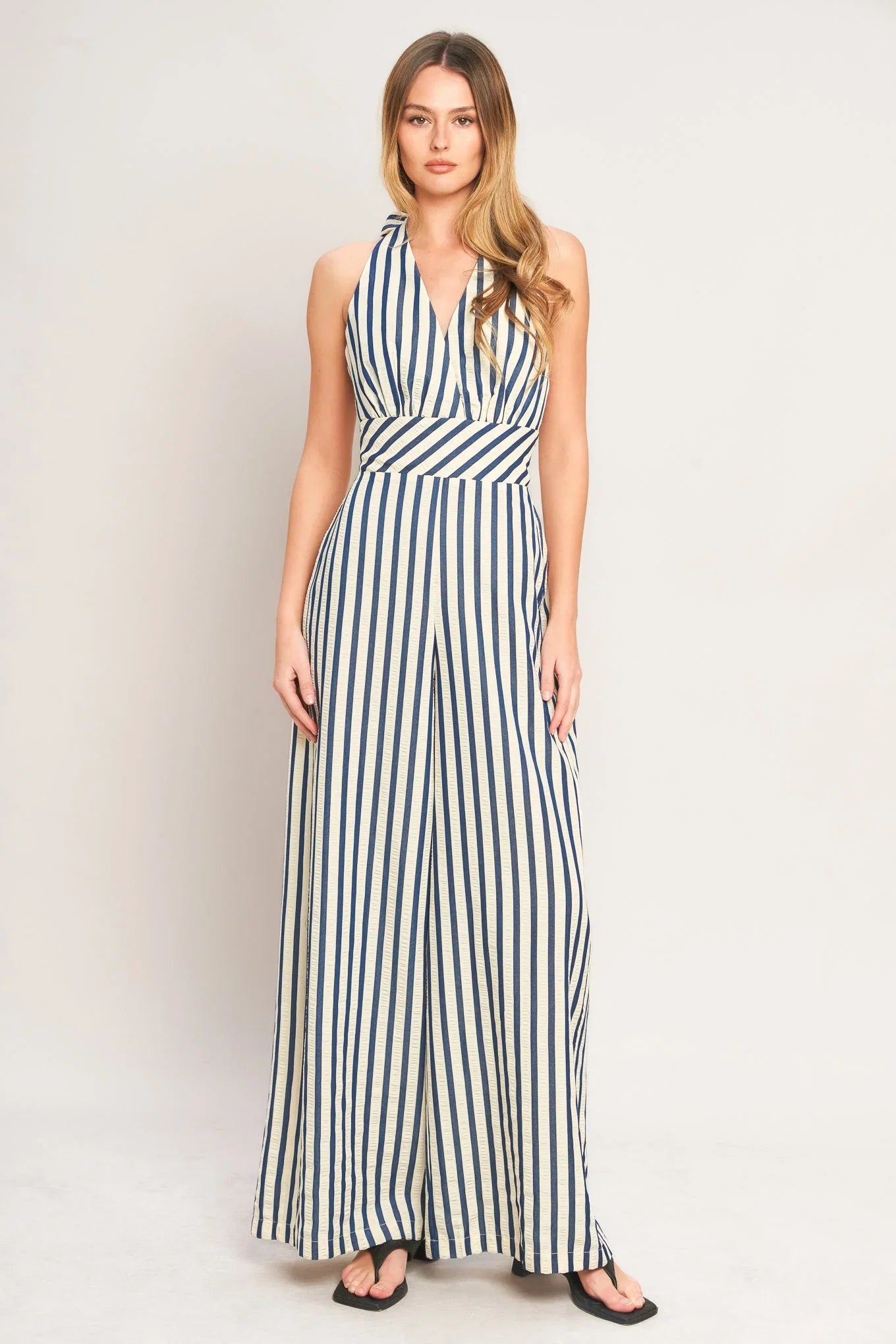 NAUTICAL BREEZE STRIPE JUMPSUIT